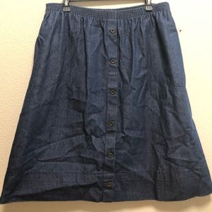 Jean skirt button down